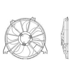 Body Parts Replacement Electric Cooling Fans for 2009-2010 JOURNEY - CH3115160
