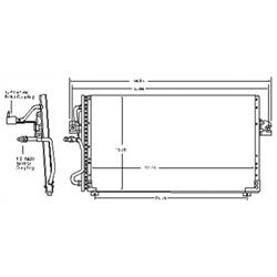 Body Parts Air Conditioning Condensers for 1999-2002 QUEST, VILLAGER - CND40192