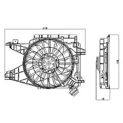 Body Parts Replacement Electric Cooling Fans for 2006-2010 CORVETTE, 2006-2009 XLR - GM3115202