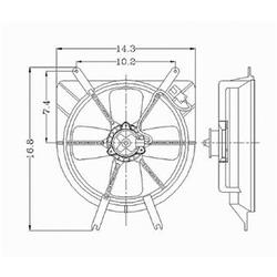 Body Parts Replacement Electric Cooling Fans for 1999-2000 CIVIC - HO3115101