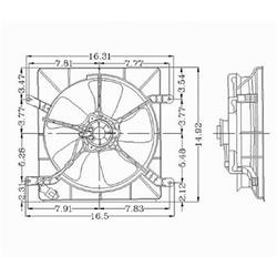 Body Parts Replacement Electric Cooling Fans for 1994-1997 ACCORD - HO3115104
