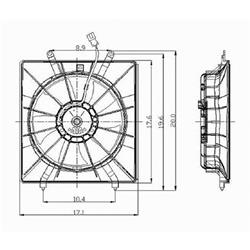 Body Parts Replacement Electric Cooling Fans for 1999-2004 ODYSSEY - HO3115113
