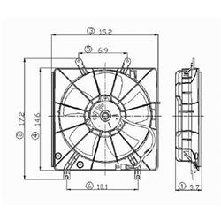 Body Parts Replacement Electric Cooling Fans for 2003-2007 ACCORD - HO3115124