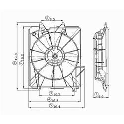 Body Parts Replacement Electric Cooling Fans for 2005-2010 ODYSSEY - HO3115128