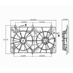 Body Parts Replacement Electric Cooling Fans for 2003-2007 ACCORD - HO3115134