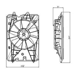 Body Parts Replacement Electric Cooling Fans for 2009-2015 PILOT, 2009-2014 RIDGELINE - HO3115151