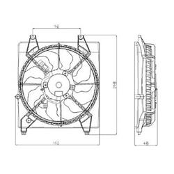 Body Parts Replacement Electric Cooling Fans for 2007-2009 SANTA FE - HY3115113