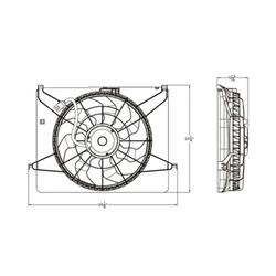 Body Parts Replacement Electric Cooling Fans for 2009-2010 SONATA - HY3115134