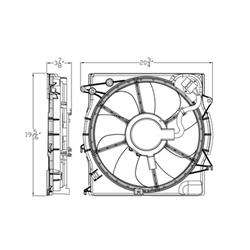 Body Parts Replacement Electric Cooling Fans for 2015-2016 SONATA - HY3115153