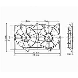 Body Parts Replacement Electric Cooling Fans for 2004-2006 CAMRY, ES330 - LX3115111