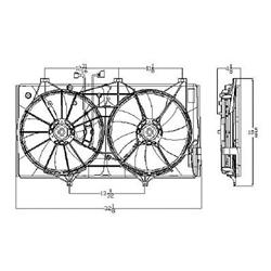 Body Parts Replacement Electric Cooling Fans for 2007-2010 CAMRY, 2007-2012 ES350 - LX3115112