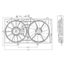 Body Parts Replacement Electric Cooling Fans for 2007-2011 CAMRY, 2007-2012 ES350, 2009-2014 VENZA - LX3115113