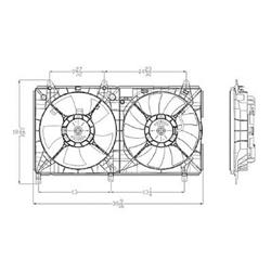 Body Parts Replacement Electric Cooling Fans for 2004-2012 GALANT - MI3115120