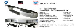 Body Parts Bumpers for 1998-2004 FRONTIER - NI1102135DSN