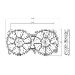Body Parts Replacement Electric Cooling Fans for 2007-2015 ALTIMA - NI3115134