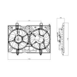 Body Parts Replacement Electric Cooling Fans for 2008-2013 ROGUE, 2014-2015 ROGUE SELECT - NI3115137OE