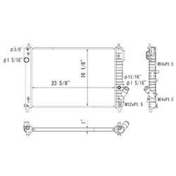 Coast to Coast International Body Parts - Radiators for 2009-2011 AVEO, AVEO5, 2009 G3 - RAD13097