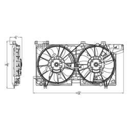 Body Parts Replacement Electric Cooling Fans for 2015-2018 LEGACY, OUTBACK - SU3115134