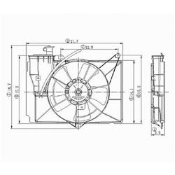 Body Parts Replacement Electric Cooling Fans for 2004-2006 XB, XA, 2004-2005 ECHO - TO3115119