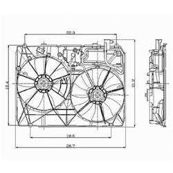 Body Parts Replacement Electric Cooling Fans for 2004-2005 SIENNA - TO3115135