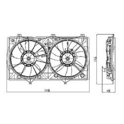 Body Parts Replacement Electric Cooling Fans for 2007-2011 CAMRY - TO3115152