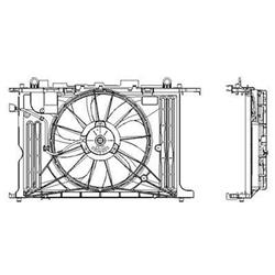 Body Parts Replacement Electric Cooling Fans for 2009-2013 COROLLA, MATRIX, 2009-2010 VIBE - TO3115156