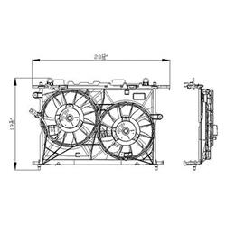 Body Parts Replacement Electric Cooling Fans for 2009-2010 COROLLA, 2009-2013 MATRIX - TO3115157