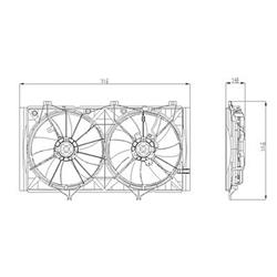 Body Parts Replacement Electric Cooling Fans for 2010-2011 CAMRY, 2009-2015 VENZA - TO3115164
