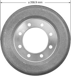 Bendix Brakes Brake Drums for 1969-1972 E-300 ECONOLINE, 1967-1972 F-350 - PDR0014