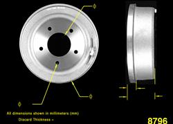 Bendix Brakes Global Brake Drums for 1968-1972 F-100 - PDR0209
