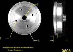 Bendix Brakes Brake Drums for 1968-1979 BEETLE, 1968-1974 KARMANN GHIA - PDR0244