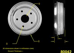 Bendix Brakes Brake Drums for 1969-1973 W100 PICKUP - PDR0250