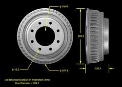 Bendix Brakes Brake Drums PDR0276