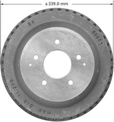 Bendix Brakes Brake Drums for 1993-1996 FLEETWOOD, COMMERCIAL CHASSIS, 1991-1992 BROUGHAM - PDR0621