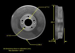 Bendix Brakes Brake Drums for 2004-2005 SEDONA - PDR0831