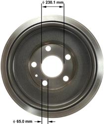 Bendix Brakes Brake Drums for 2011-2012 JETTA - PDR0848