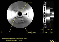Bendix Brakes Global Brake Rotors PRT1167