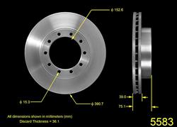Bendix Brakes Global Brake Rotors PRT1272