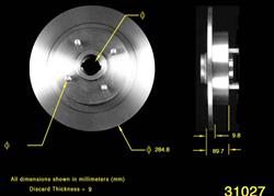 Bendix Brakes Global Brake Rotors for 1985-1987 MAXIMA - PRT1327