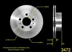 Bendix Brakes Global Brake Rotors PRT1407