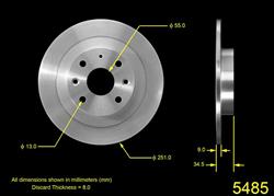 Bendix Brakes Global Brake Rotors PRT1504