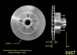 Bendix Brakes Global Brake Rotors for 1985-1989 BRONCO II, 1991-1992 EXPLORER - PRT1519