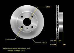 Bendix Brakes Global Brake Rotors for 1989-1992 CHARADE - PRT1542