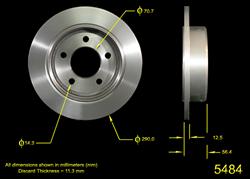 Bendix Brakes Global Brake Rotors PRT1547