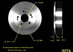 Bendix Brakes Global Brake Rotors for 1989-1991 XT - PRT1548