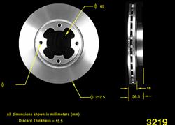 Bendix Brakes Global Brake Rotors for 1987-1994 JUSTY - PRT1549
