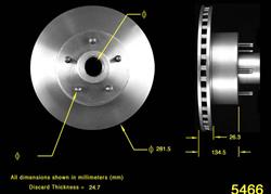 Bendix Brakes Global Brake Rotors for 1990 TOWN CAR - PRT1553