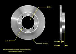 Bendix Brakes Global Brake Rotors PRT1557