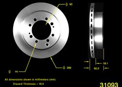 Bendix Brakes Global Brake Rotors for 1988 GALANT, 1989-1990 SIGMA - PRT1559