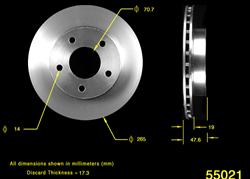 Bendix Brakes Global Brake Rotors for 1988-1990 6000 - PRT1566